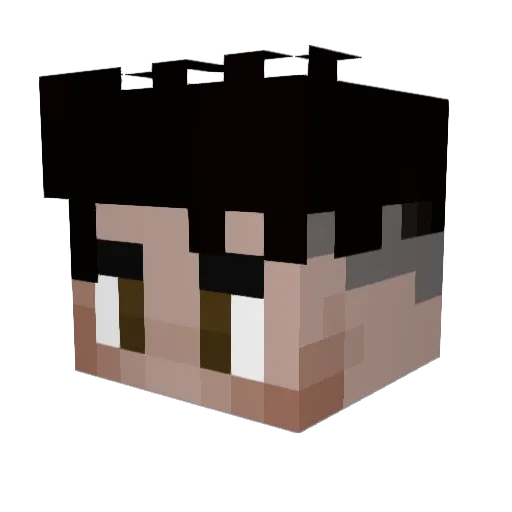 MathiiExxe Minecraft avatar head, 3D render