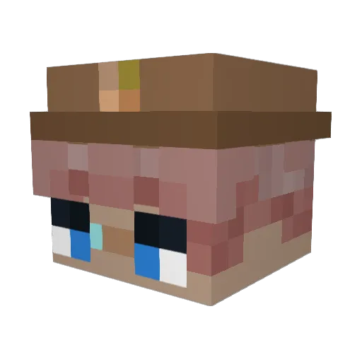 Mathik76 Minecraft avatar head, 3D render