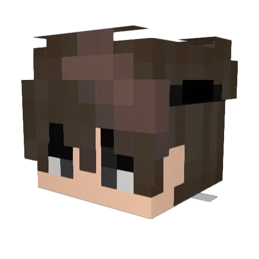 Mathikrebs Minecraft avatar head, 3D render