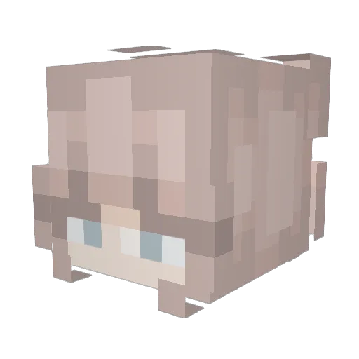 Mathilda321 Minecraft avatar head, 3D render