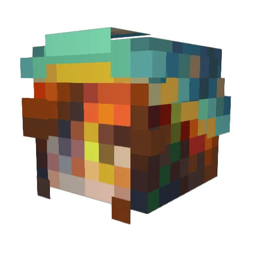Mathilde1501 Minecraft avatar head, 3D render