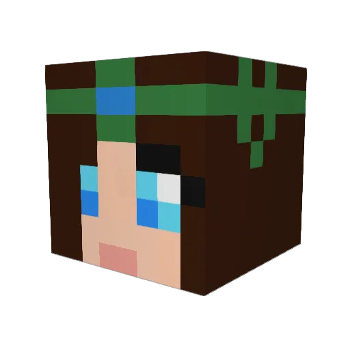 Mathilde80 Minecraft avatar head, 3D render