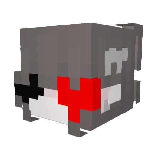 Mathildeuh Minecraft avatar head, 3D render