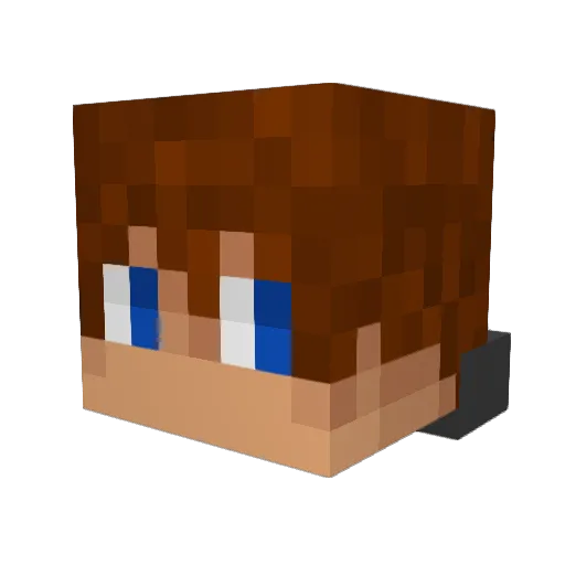 Mathis2EZ Minecraft avatar head, 3D render
