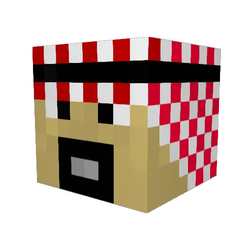 Mathishyper Minecraft avatar head, 3D render