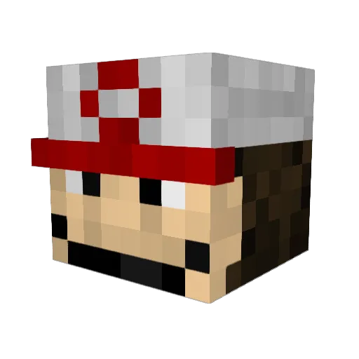 Mathiuson Minecraft avatar head, 3D render