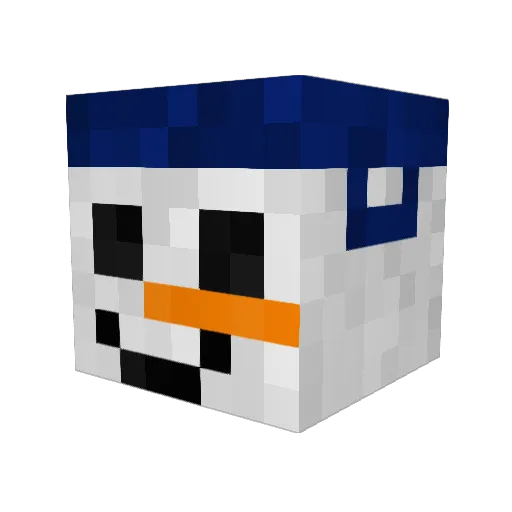 Mathiuzzz Minecraft avatar head, 3D render