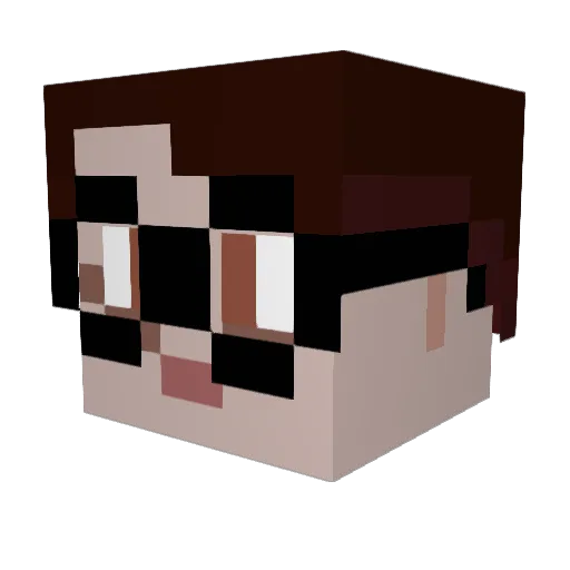 Mathixd Minecraft avatar head, 3D render