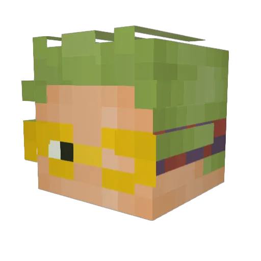 Mathkill Minecraft avatar head, 3D render