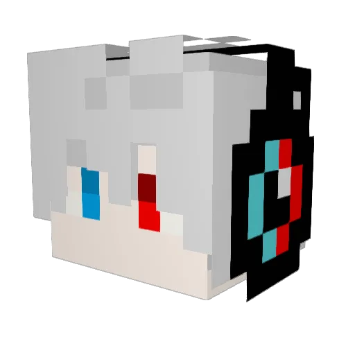 Mathonix_ Minecraft avatar head, 3D render