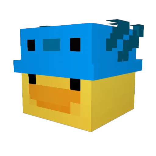 MathoxFRC Minecraft avatar head, 3D render