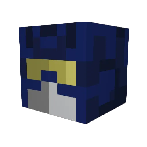 Mathrox Minecraft avatar head, 3D render