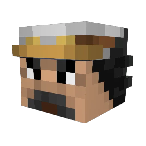 Mathrus13 Minecraft avatar head, 3D render