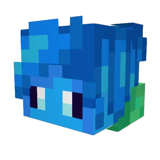 Mathrym Minecraft avatar head, 3D render