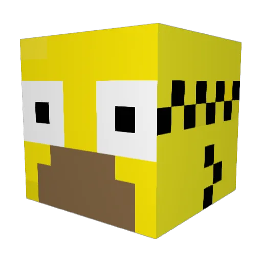 MathsTeacher Minecraft avatar head, 3D render