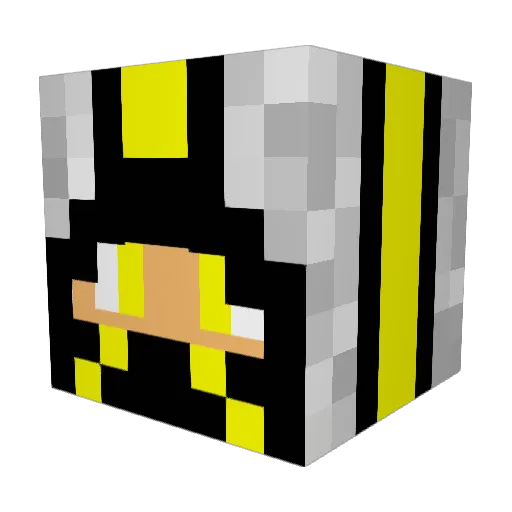 MaththeLord Minecraft avatar head, 3D render