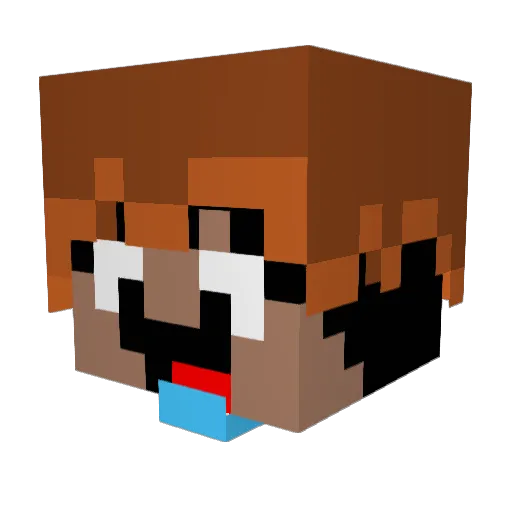 MathyWay Minecraft avatar head, 3D render