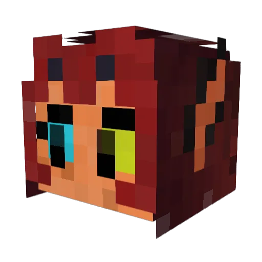 Mathyw Minecraft avatar head, 3D render