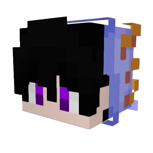 Mathzinn_ Minecraft avatar head, 3D render