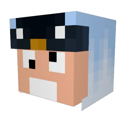 Mathzinnn Minecraft avatar head, 3D render