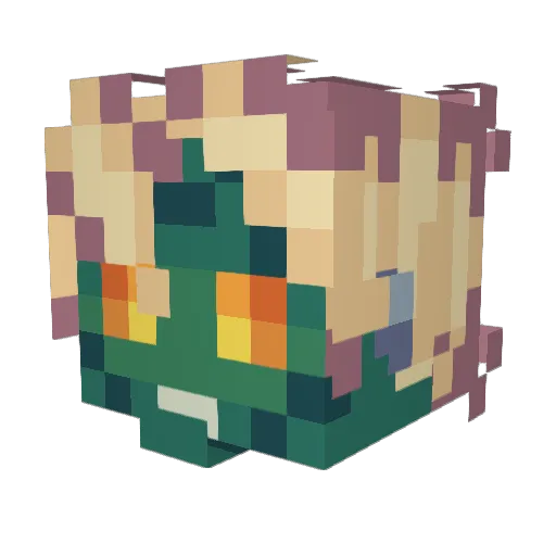 MatiElFan Minecraft avatar head, 3D render