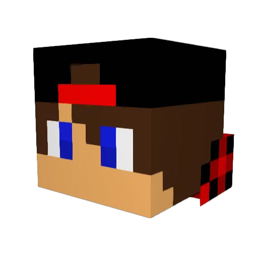 MatiHell Minecraft avatar head, 3D render