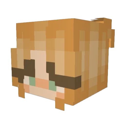 MatiMelka Minecraft avatar head, 3D render