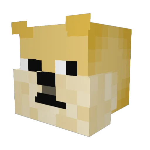 MatiRoko Minecraft avatar head, 3D render