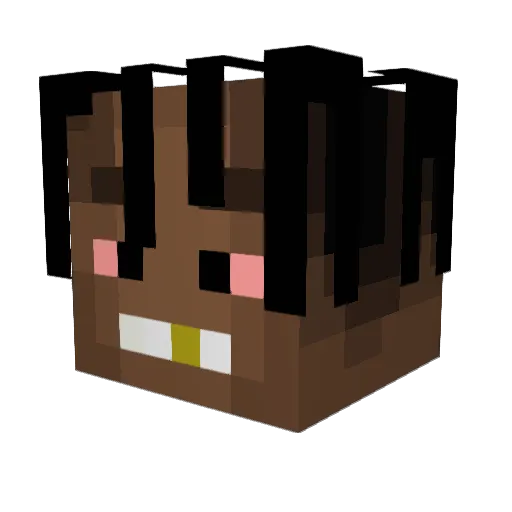 Matias12340987_ Minecraft avatar head, 3D render