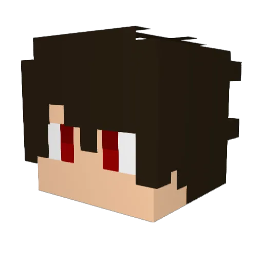MatiasBR10 Minecraft avatar head, 3D render