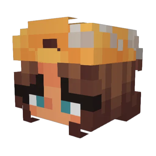 MatiasKiraki Minecraft avatar head, 3D render