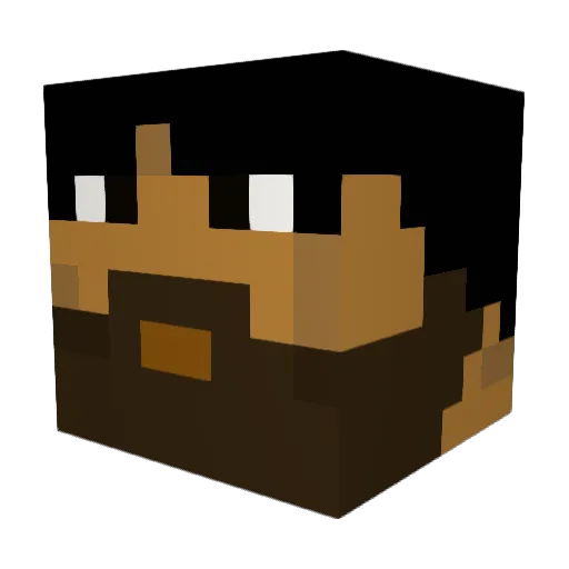 MatiasRM Minecraft avatar head, 3D render