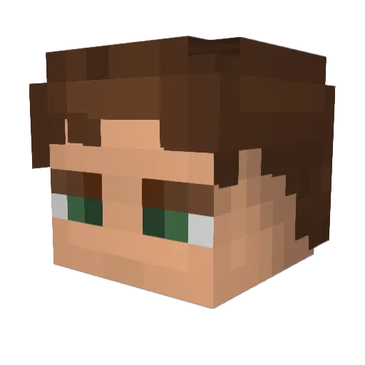MatiasSolomon Minecraft avatar head, 3D render