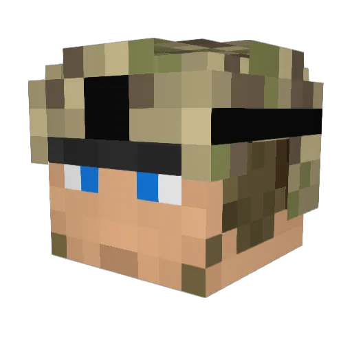 Matias_creeper Minecraft avatar head, 3D render
