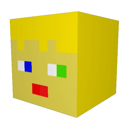Matiaskoop Minecraft avatar head, 3D render