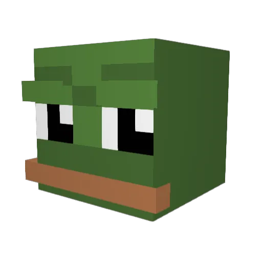 Matiathas Minecraft avatar head, 3D render