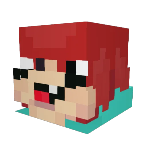 Matibuit Minecraft avatar head, 3D render