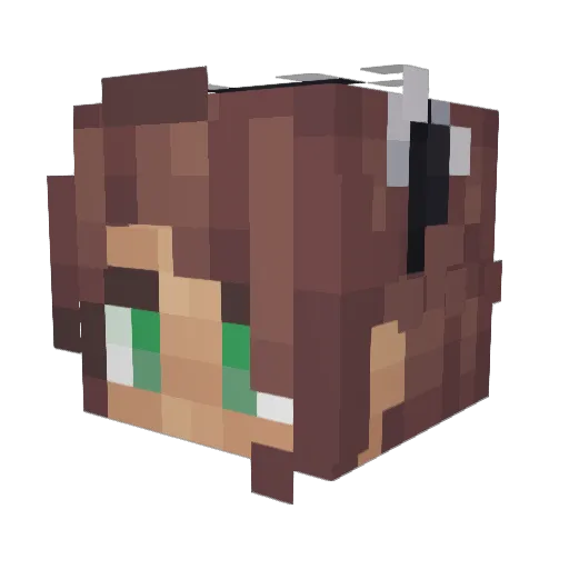 Matic6 Minecraft avatar head, 3D render