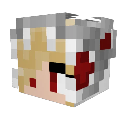 Matikain Minecraft avatar head, 3D render