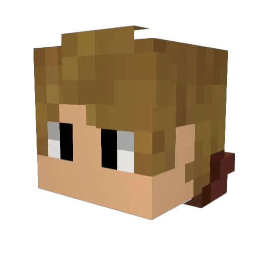 Matiks Minecraft avatar head, 3D render