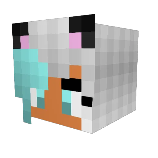 Matildak Minecraft avatar head, 3D render