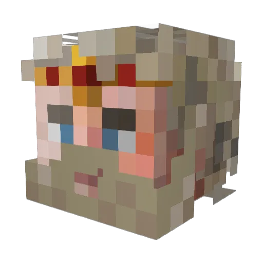 Matin10 Minecraft avatar head, 3D render