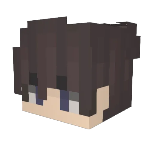 Matin_Genereux Minecraft avatar head, 3D render