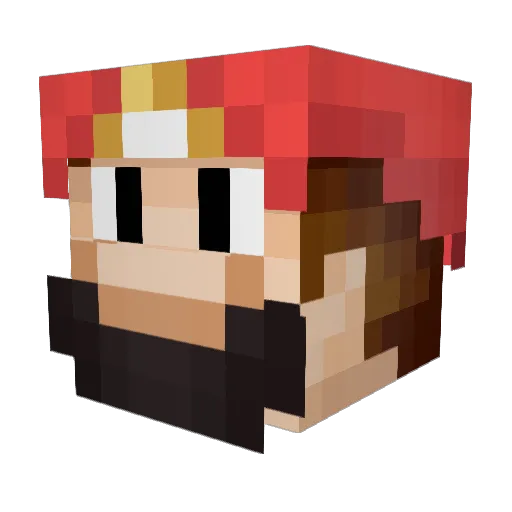Matio1st Minecraft avatar head, 3D render