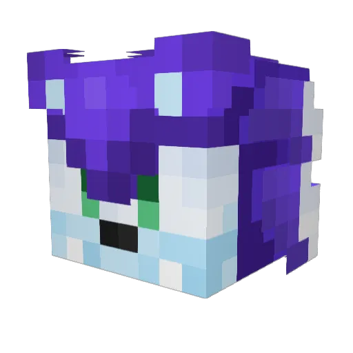 MatiosDX Minecraft avatar head, 3D render