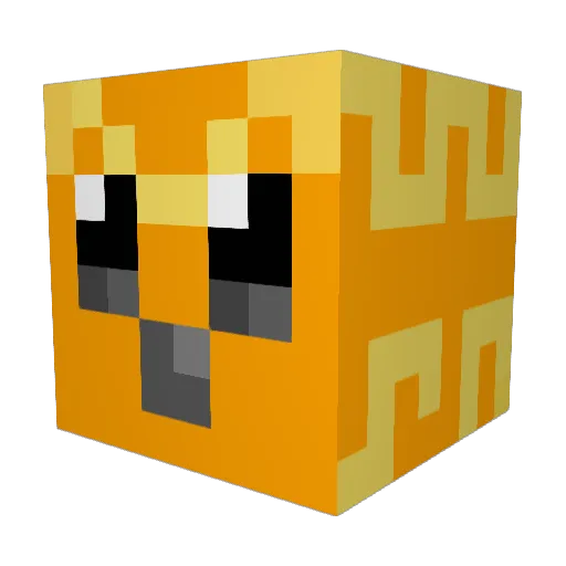 Matipart Minecraft avatar head, 3D render