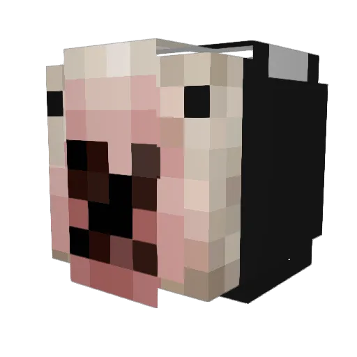 Matita Minecraft avatar head, 3D render