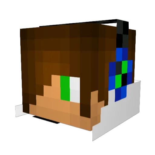 MatiuTV Minecraft avatar head, 3D render