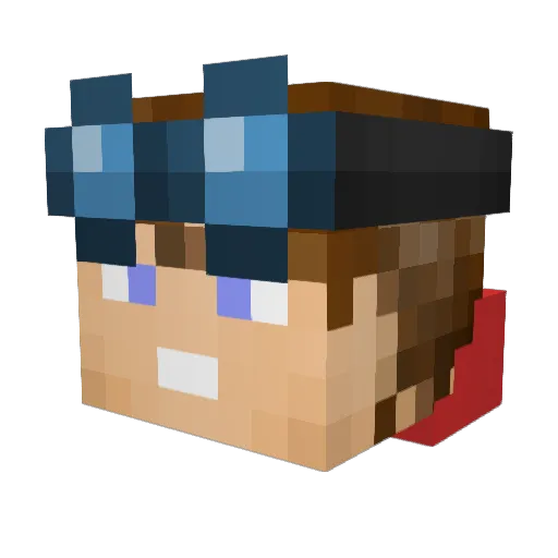 Matizzel Minecraft avatar head, 3D render
