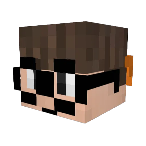 Matjek Minecraft avatar head, 3D render
